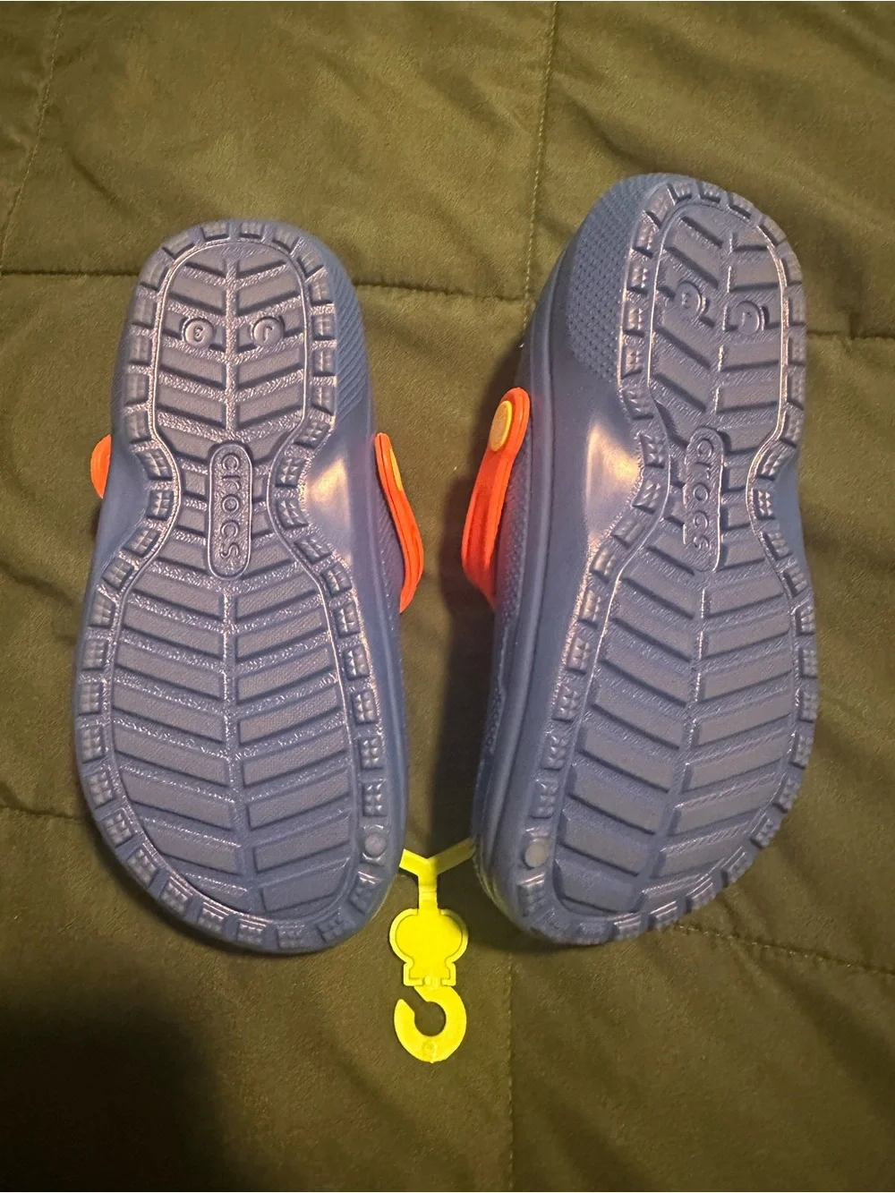 Kids Blue Clog with Green Lining and Orange Strap